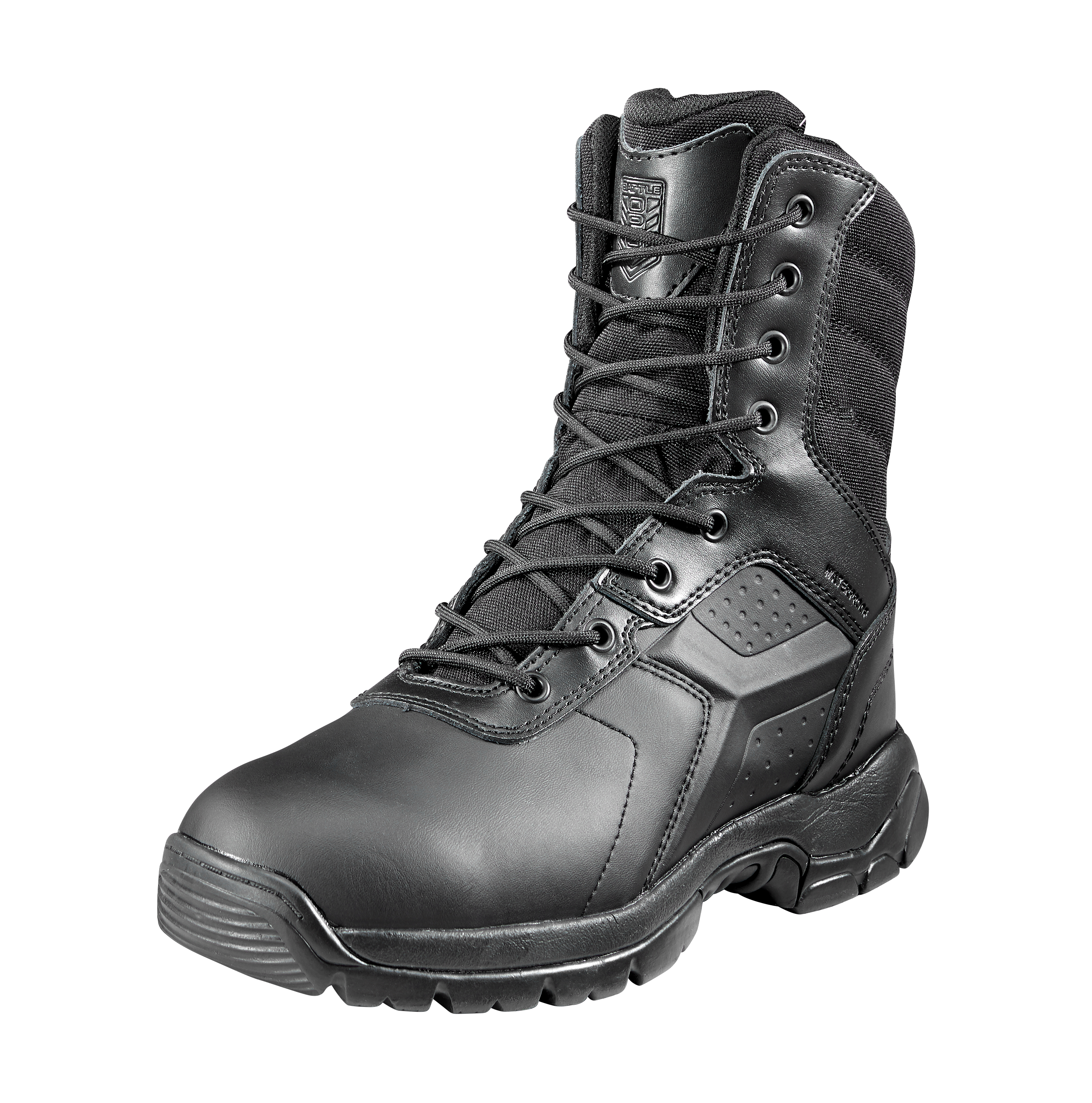 8 inch Waterproof Black Tactical Boot Side Zip Comp Safety Toe Battle OPS