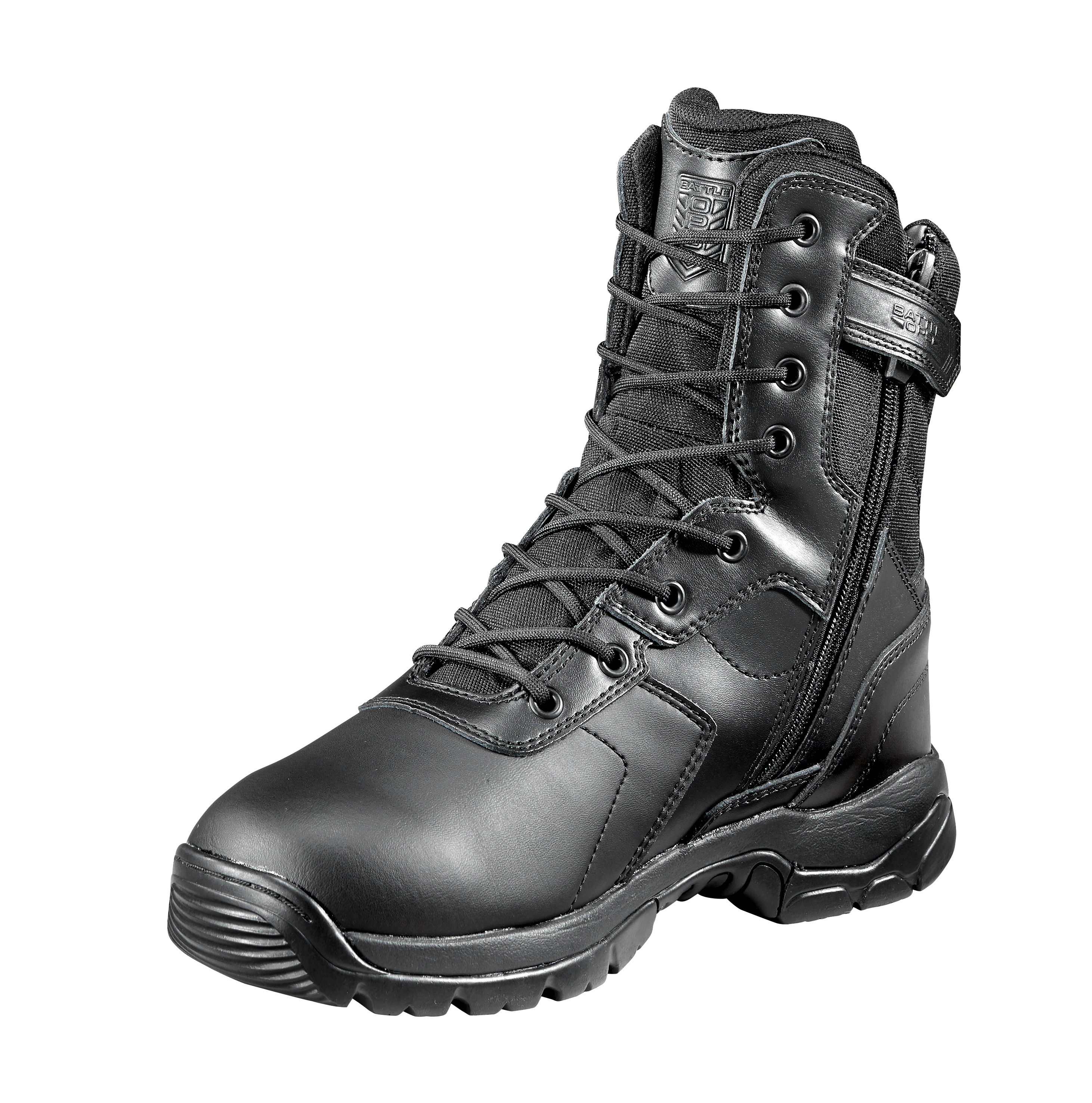 8 inch Waterproof Black Tactical Boot Side Zip Non Safety Toe Battle OPS
