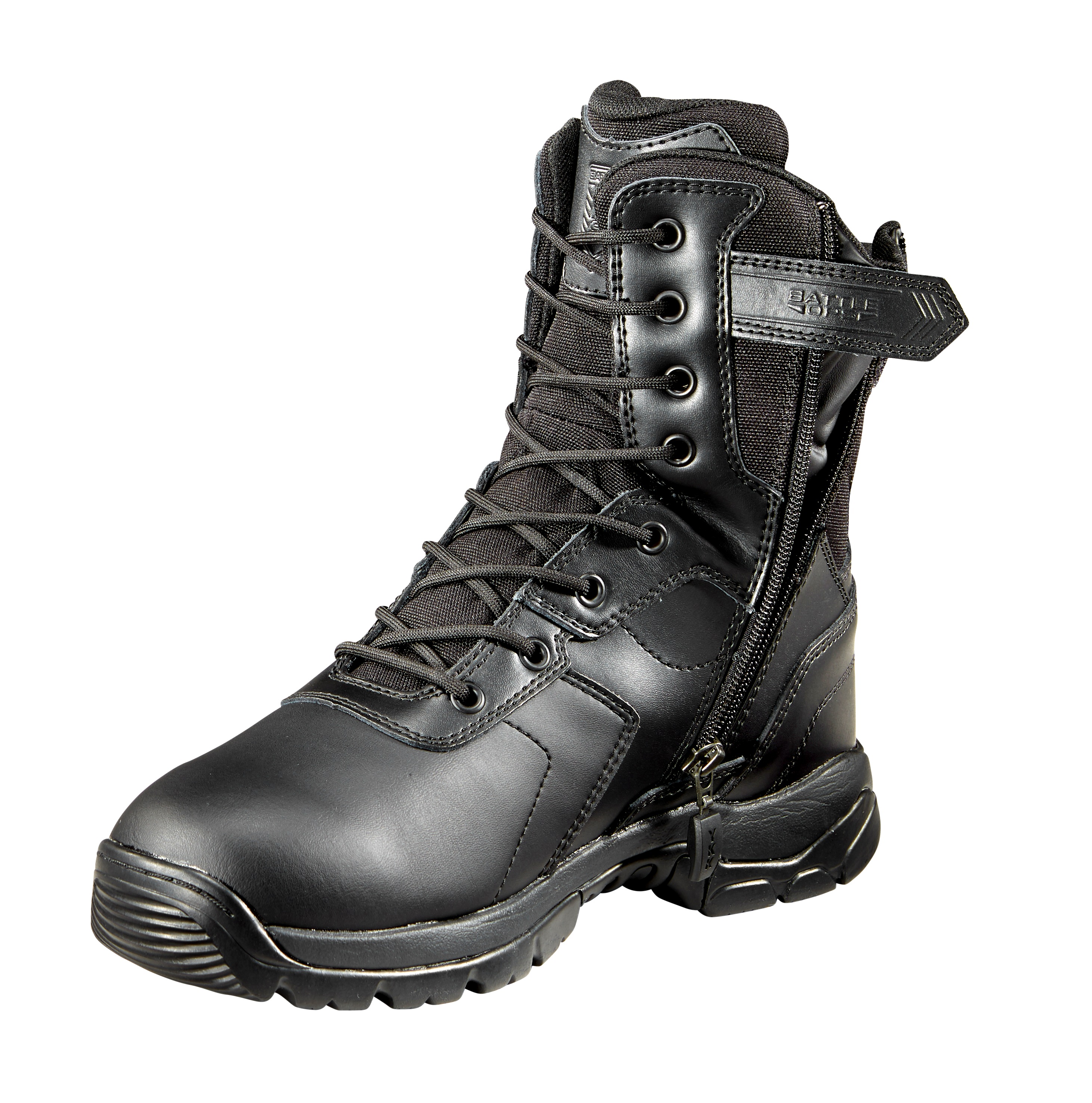 8 inch Waterproof Black Tactical Boot Side Zip Non Safety Toe Battle OPS
