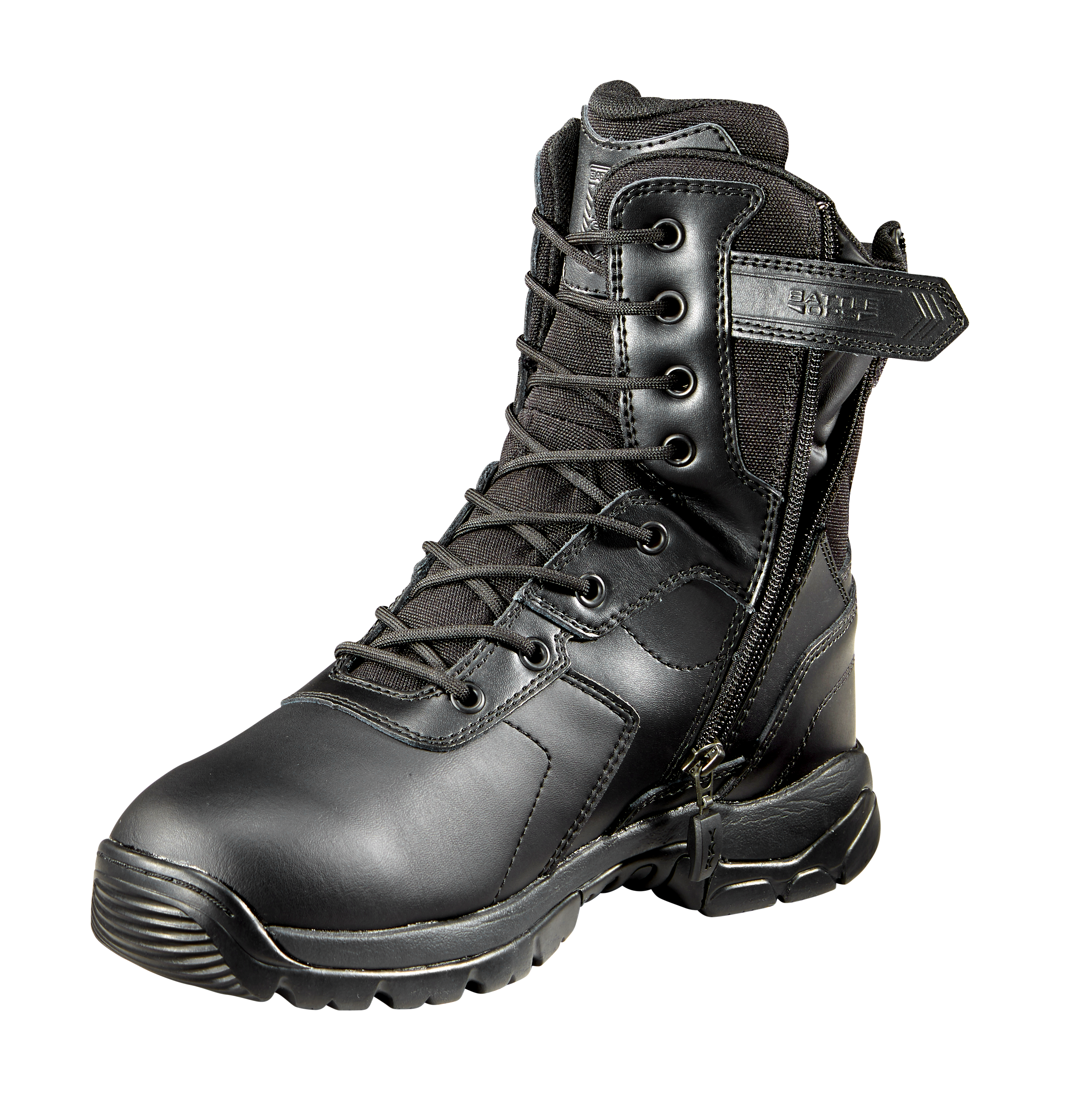 8-inch Waterproof Black Tactical Boot - Side Zip & Comp Safety Toe