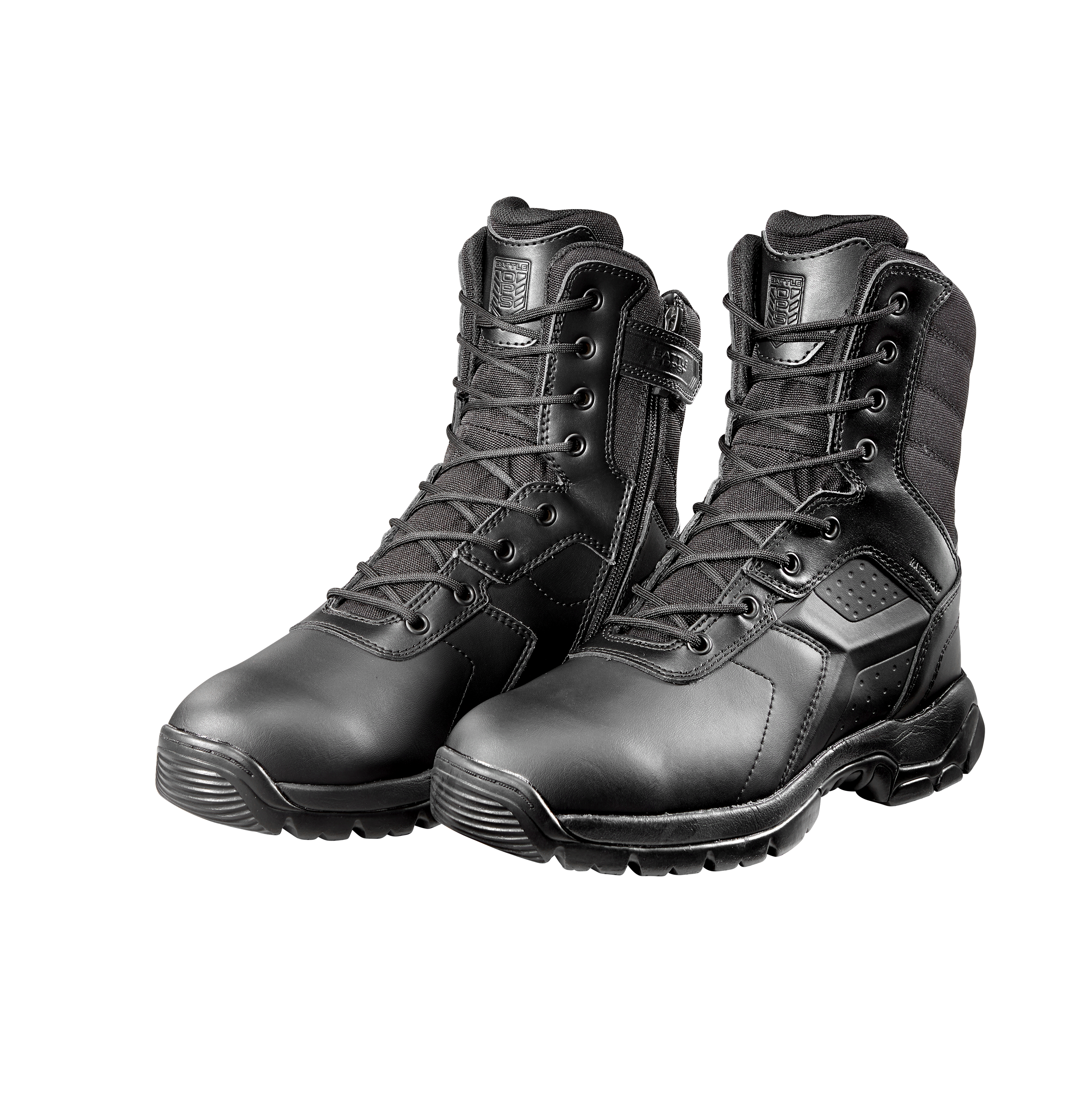 8-inch Waterproof Black Tactical Boot - Side Zip & Comp Safety Toe